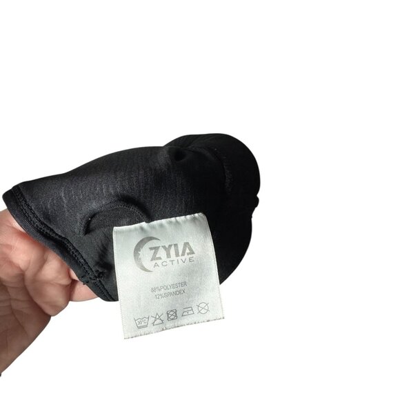 Zyia Active Black Racerback Sports Bra Women’s Size Large | Seamless Mesh Back W - Picture 2 of 4